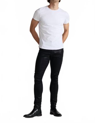 Monfrere Preston Coated Denim Cargo Pants In Noir