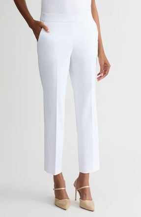 Kasper The Audrey Pull-On Straight Leg Pants in Vanilla Ice at Nordstrom, Size X-Small