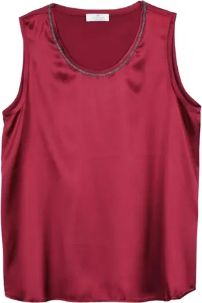 PANICALE Panicale, Dames, Tops, Rood, Maat: M Satijn