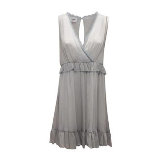 Dondup A890 Silk Dress - Dames - Korte kleedjes - Grijs - L - Kleedjes