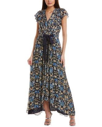 Monique Lhuillier Ml Monique Lhuillier Short Sleeve Maxi Dress