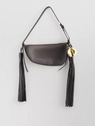 Burberry mini shield sling leather shoulder bag