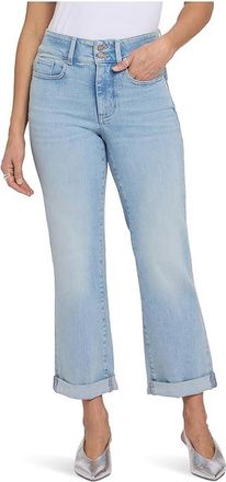 NYDJ Petite Bailey Straight Crop Re-New Denim Jeans Womens Clothing Keys View : 10P 24, Cotton/Denim/Elastane
