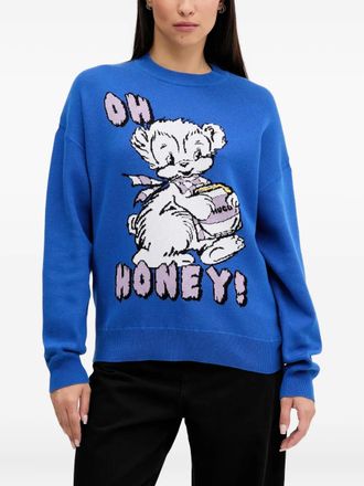 HUGO BOSS Katoenen sweater - Blauw