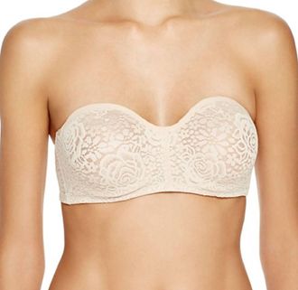 Wacoal Halo Lace Strapless Bra In Natural Nude