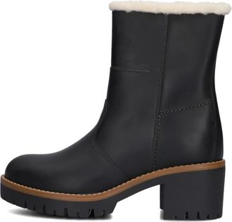 Omoda Zwarte enkelboots model 852 - Dames - Laarzen met Hak - Zwart - 40 EU - Leer - Schoenen