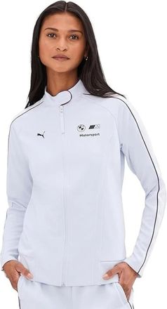 Puma Bmw Motorsport Lifestyle Jacket Womens Silver Mist Full Zip GBO3788