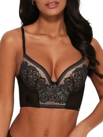 Gossard Womens Encore Longline Bra - Black polyamide - Size 36FF