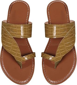 Generic Womens Shoes, Womens Beach Sandals, Hollow Casual Slippers, Flat Shoes, Sandals, Outdoor Shoes, gold, 8.5 UK