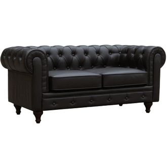 Habitat et Jardin Sof&aacute; Chesterfield aliza- 2 Plazas - Marron