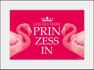 Queence Bild »PRINZESSIN« 1 Stk. tlg. HD Premium Poster-Druck inkl. Holzrahmen