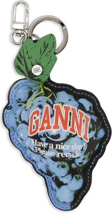Ganni Lederen sleutelhanger met druivenmotief - Dames - Sleutelhangers & Tashangers - Veelkleurig - ONE Size - Leer - Accessoires