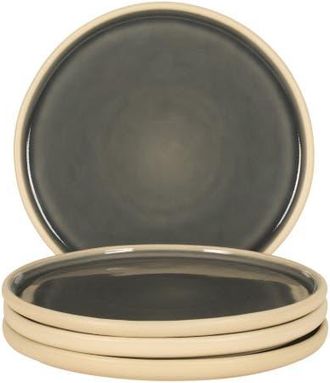 Gibson Home Port Gaia Dinner Plates - Reactive Glaze Dish Set in Navy at Nordstrom