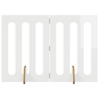 vidaXL Valla Plegable Para Mascotas 2 Pcs Alto Brillo Vidaxl