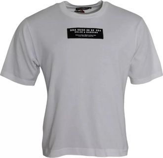 Dolce & Gabbana Casual T-shirt met DG Applique - Heren - T-shirts - Wit - XS - Katoen - Tops