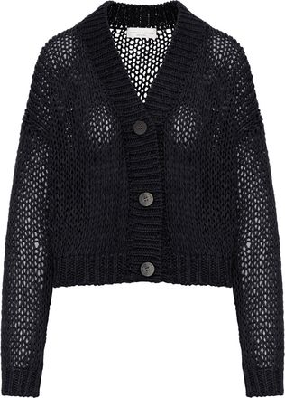 Roberto Collina CROPPED CARDIGAN IN PERFORATED KNIT - Roberto Collina - Woman