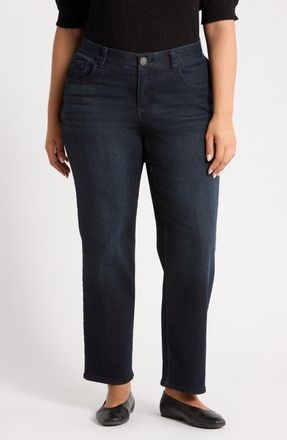Wit & Wisdom Sawyer Mid Rise Straight Leg Jeans in Indigo at Nordstrom, Size 24W