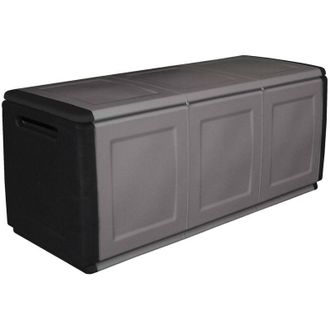 Dmora Baule Achse, Cassapanca multiuso, Baule contenitore, Box portaoggetti, 100% Made in Italy, 138x53h57 cm, Grigio chiaro e Nero - Dmora