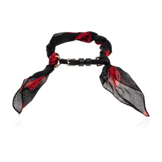 Alexander McQueen Alexander McQueen, Bracelets, female, Black, Size: ONE SIZE Silk Bracelet with Skull Motif