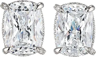 Anabela Chan 18kt white gold Cushion Wing diamond earrings - women - Lab-Grown Simulated White Diamond/18K White Gold & Rhodium Vermeil - One Size