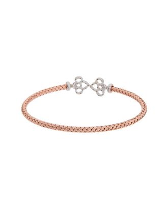 Meshmerise 18K Over Silver 0.20 Ct. Tw. Diamond Mesh Bangle Bracelet