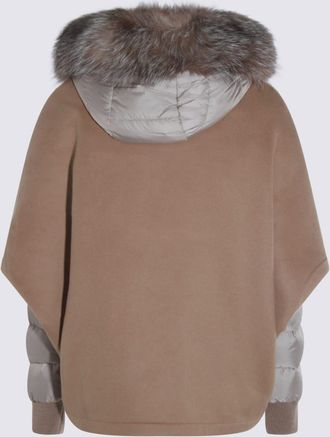 Moorer Beige Wool Down Jacket