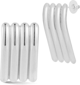 Glaze Jewelry Plated Stainless Steel Sculptural Statement Stud Earrings