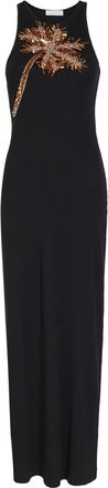 Paco Rabanne Embellished Ribbed Stretch-cotton Midi Dress - Black - 40 (UK12 / M)
