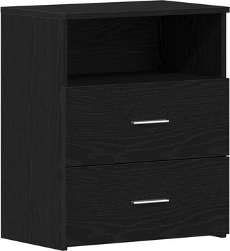 vidaXL Mesas de Noche 2 pcs Negro Roble 50x32x60cm Madera mdf Vidaxl