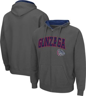 Colosseum Mens Colosseum Charcoal Gonzaga Bulldogs Arch & Logo 3.0 Full-Zip Hoodie at Nordstrom, Size Small
