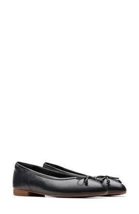Clarks Fawna Lily Ballet Flat in Black Leather at Nordstrom Rack, Size 6.5