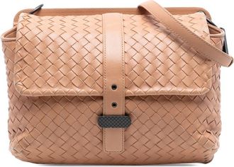 Bottega Veneta Pre-owned Bottega Veneta Nappa Intrecciato Double Sided Flap Shoulder Bag 73BE9PK7YJNUWYAS