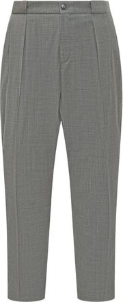 HUGO BOSS Pleated Trousers - male - Boss - Suit Trousers - Gray - XL - Trousers