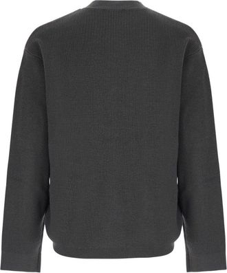 Emporio Armani Ribbed Knit Cardigan - Grey