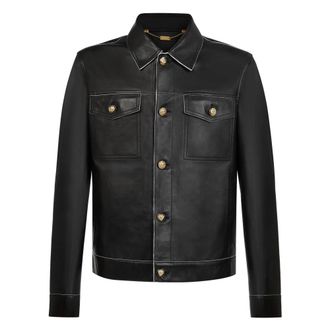 Billionaire Boys Club Lederen Jas Logos - Heren - Leren en Su&egrave;de Jassen - Zwart - 4XL - Katoen - Jassen