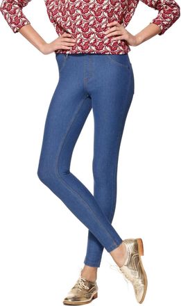 Hue Essential Denim Leggings In Medium Wash
