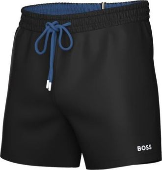 BOSS Tio Swim Trunks in Black at Nordstrom, Size Xx-Large