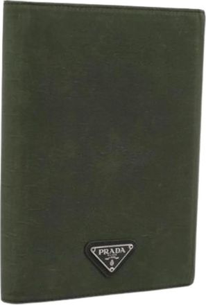 Prada Pre-owned Day Planner Cover - Dames - Vintage Accessoires - Groen - ONE Size - Nylon - Vintage