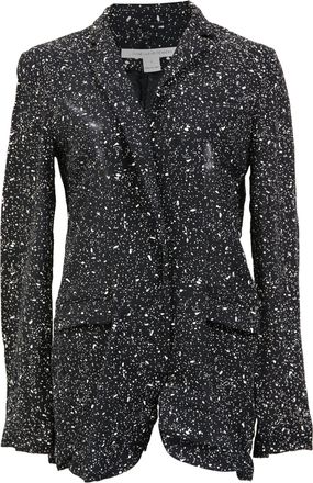 Diane Von Fürstenberg Diane Von Furstenberg Galaxy Crepe Jacket Blazer in Black Viscose