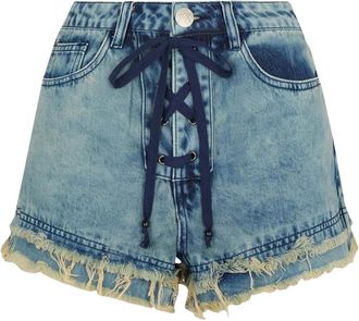 F**k 0407 Denim Shorts - Dames - Denim shorts - Blauw - S - Denim - Korte Broeken