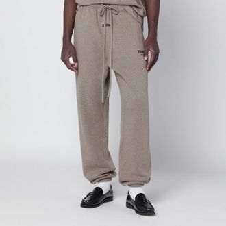 Fear of God Grey m&eacute;lange jogging pants with logo print