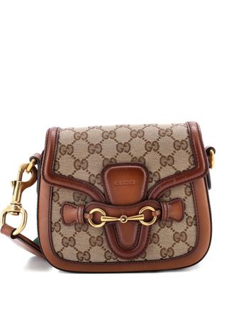 Gucci Lady Web Shoulder Bag GG Canvas Small crossbody bag - Brown