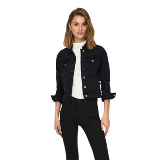 Jacqueline de Yong Giubbotto Remi Short Denim - Dames - Spijkerjassen - Zwart - S - Denim - Jassen
