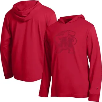 Champion Mens Champion Red Maryland Terrapins Tonal All-Star Long Sleeve Hooded T-Shirt at Nordstrom, Size X-Large