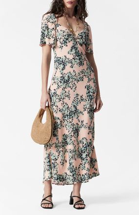 & Other Stories Floral Print Maxi Dress in Orange Dusty Light at Nordstrom, Size 10
