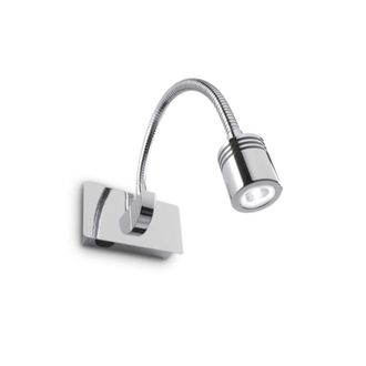 Netlighting Dynamo LED 1 Light Indoor Adjustable Wall Light Reading Lamp Chrome in Grey