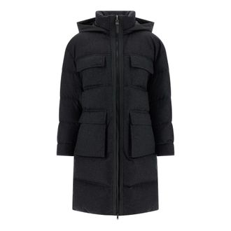 Brunello Cucinelli Dames, Mantels, Grijs, Maat: XS Wol