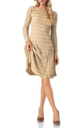 Ivonne Knitted Dress with Long Sleeves in Lightbrown at Nordstrom, Size Large