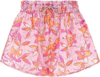 Isabel Marant Batik Zijden Shorts - Dames - Bermuda - Roze - XS - Korte Broeken