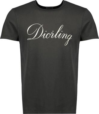Dior ling T-shirt - Heren - T-shirts - Grijs - S - Katoen - Tops